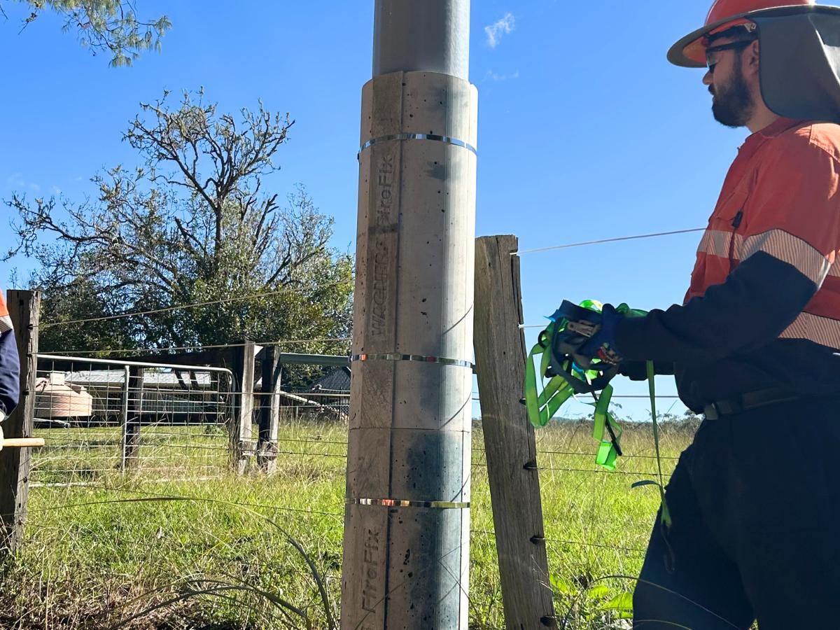 Pole Shield | Bushfire Protection for FRP Utility Poles